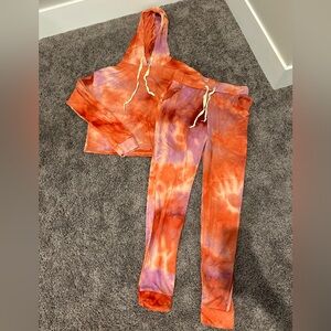 Tye-dye matching sweatsuit